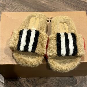 Burberry Furry Sandals Slippers